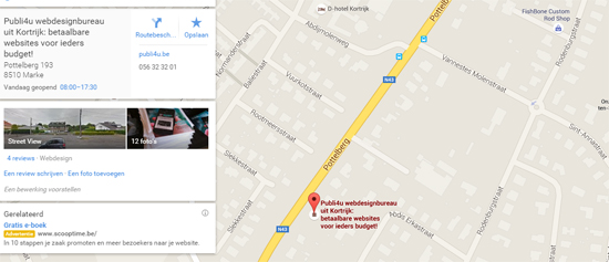 Lokale vindbaarheid met Google Maps