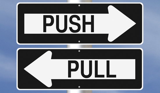 inbound (pull) versus outbound (push) marketing
