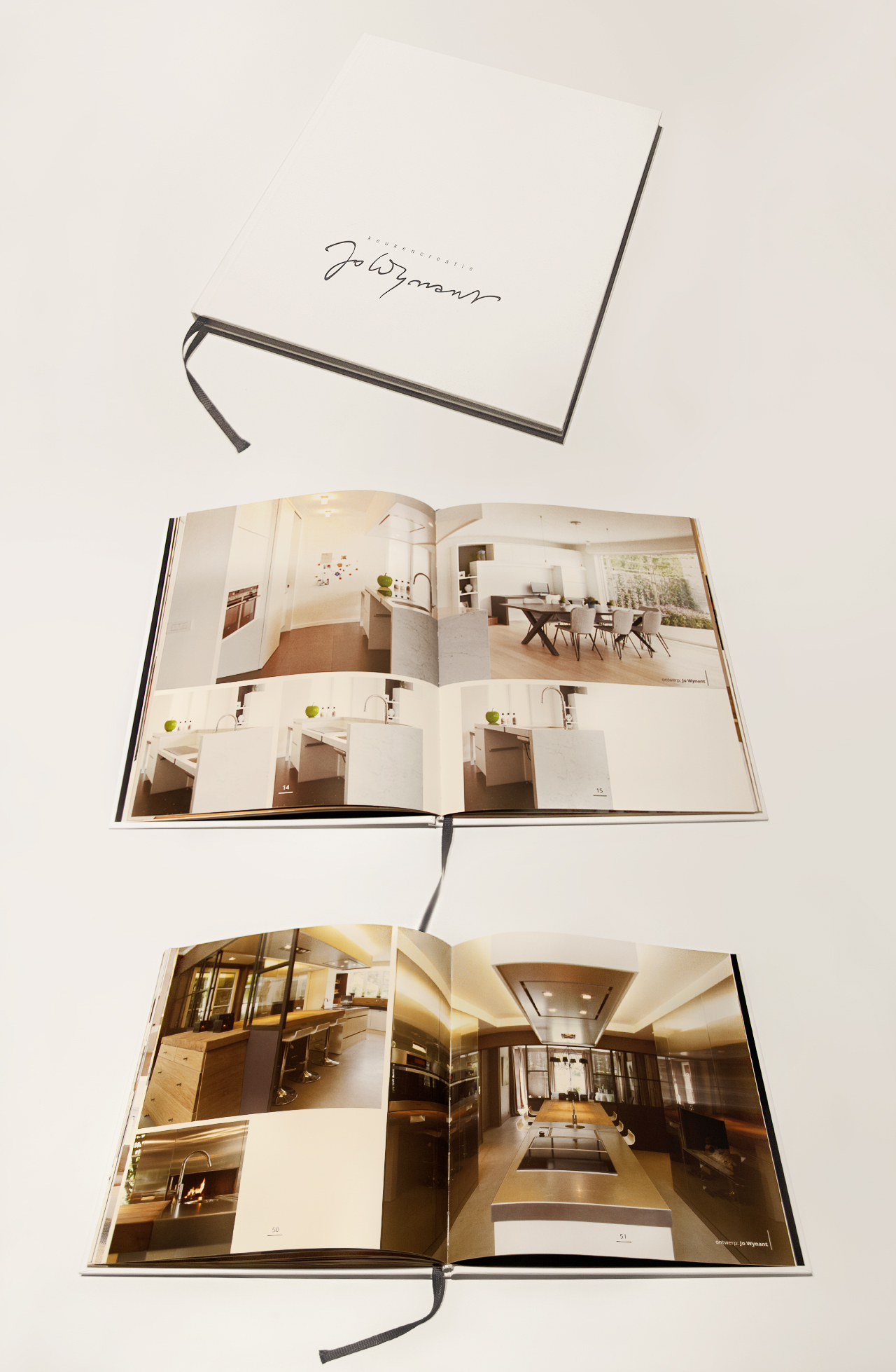 Klassevol realisatie fotoboek voor Jo Wynant keukencreatie