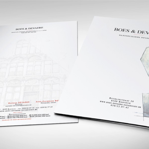 Briefpapier voor Notaris Boes & Devaere