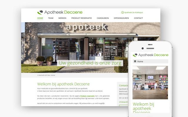 Website op maat voor Apotheek Decoene en De Klokkeput uit Roeselare