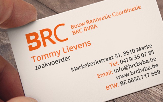 Visitekaartjes voor Brc uit Marke