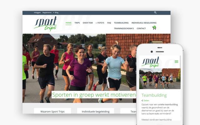 Pro pakket webwinkel met online reservatie voor Sport Trips uit Kortrijk