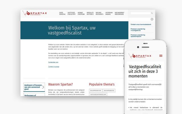 Website op maat voor Spartax uit Waregem