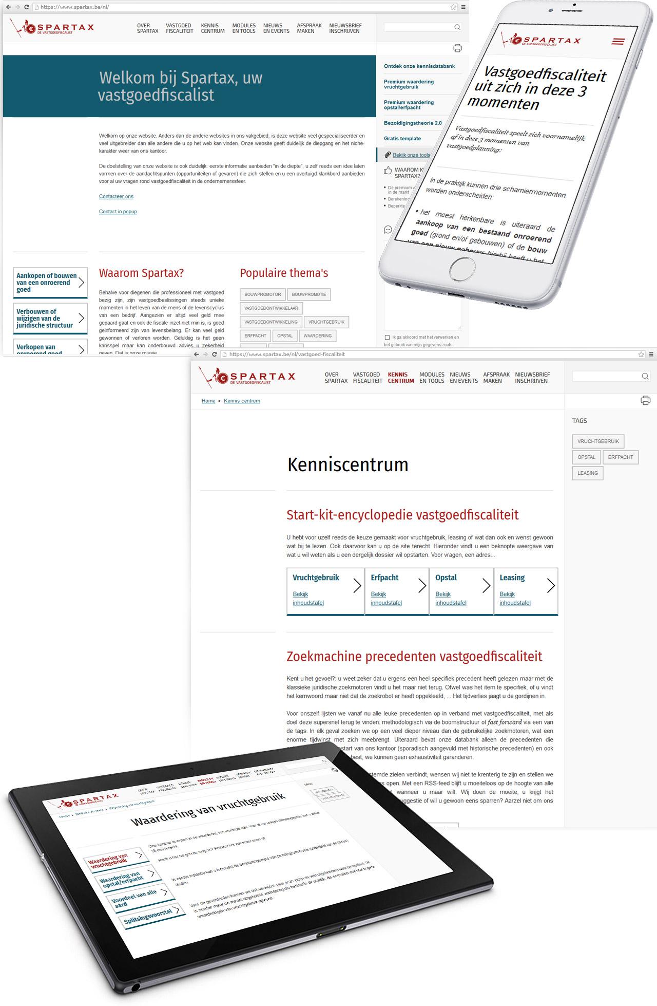 Website op maat voor Spartax uit Waregem