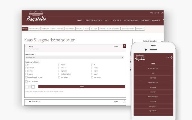 Webshop voor broodjeszaak Bagatelle uit Bissegem